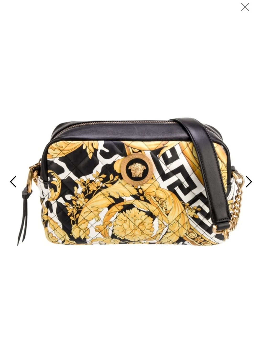 uthentic Versace Quilted Camera Crossbody Bag